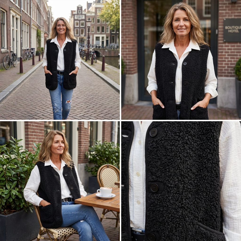 Annelie | Warm & vrouwelijk teddyvest