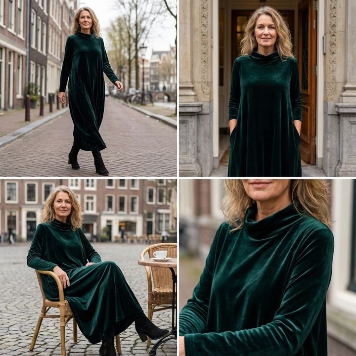 Isabella | Luxe zachtvallende jurk met elegantie