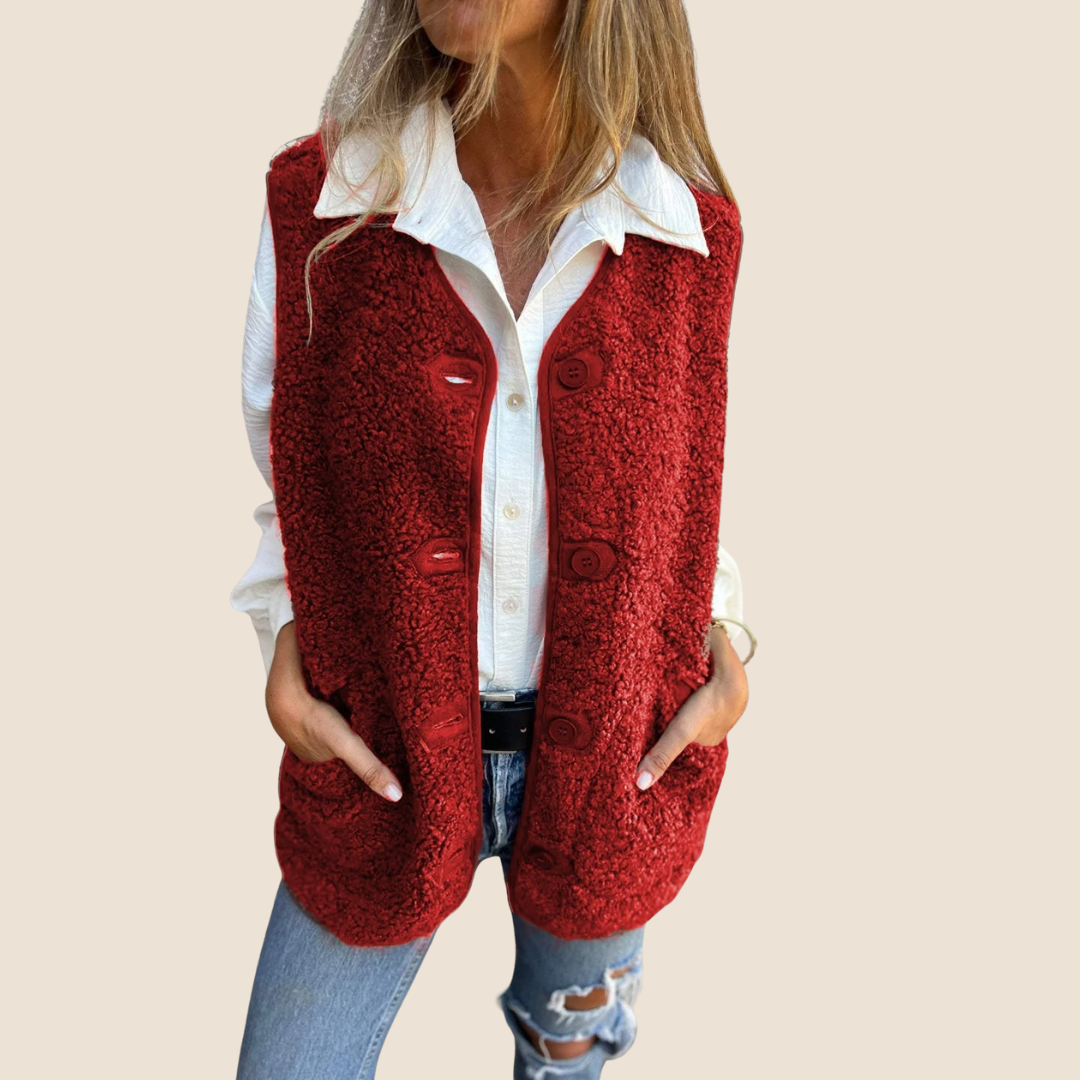 Annelie | Warm & vrouwelijk teddyvest