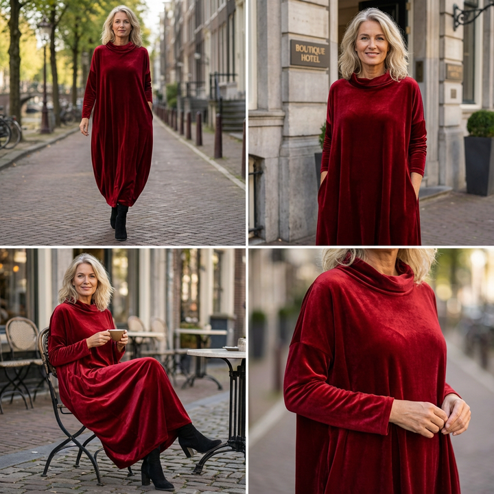Isabella | Luxe zachtvallende jurk met elegantie