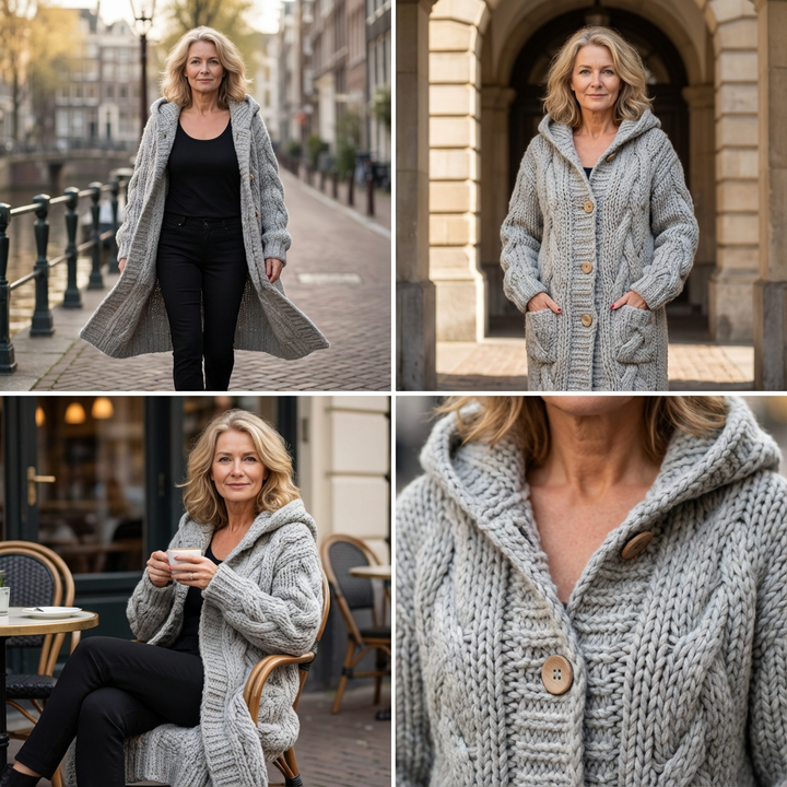 Eveline | Warm & elegant kabel-jasvest