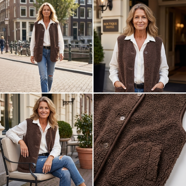 Annelie | Warm & vrouwelijk teddyvest